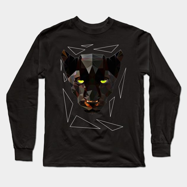 Geometric panther Long Sleeve T-Shirt by Jackson Lester